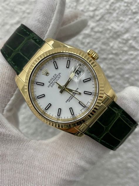 prezzo rolex cinturino pelle verde cassa acciaio da donna|prezzo rolex vintage.